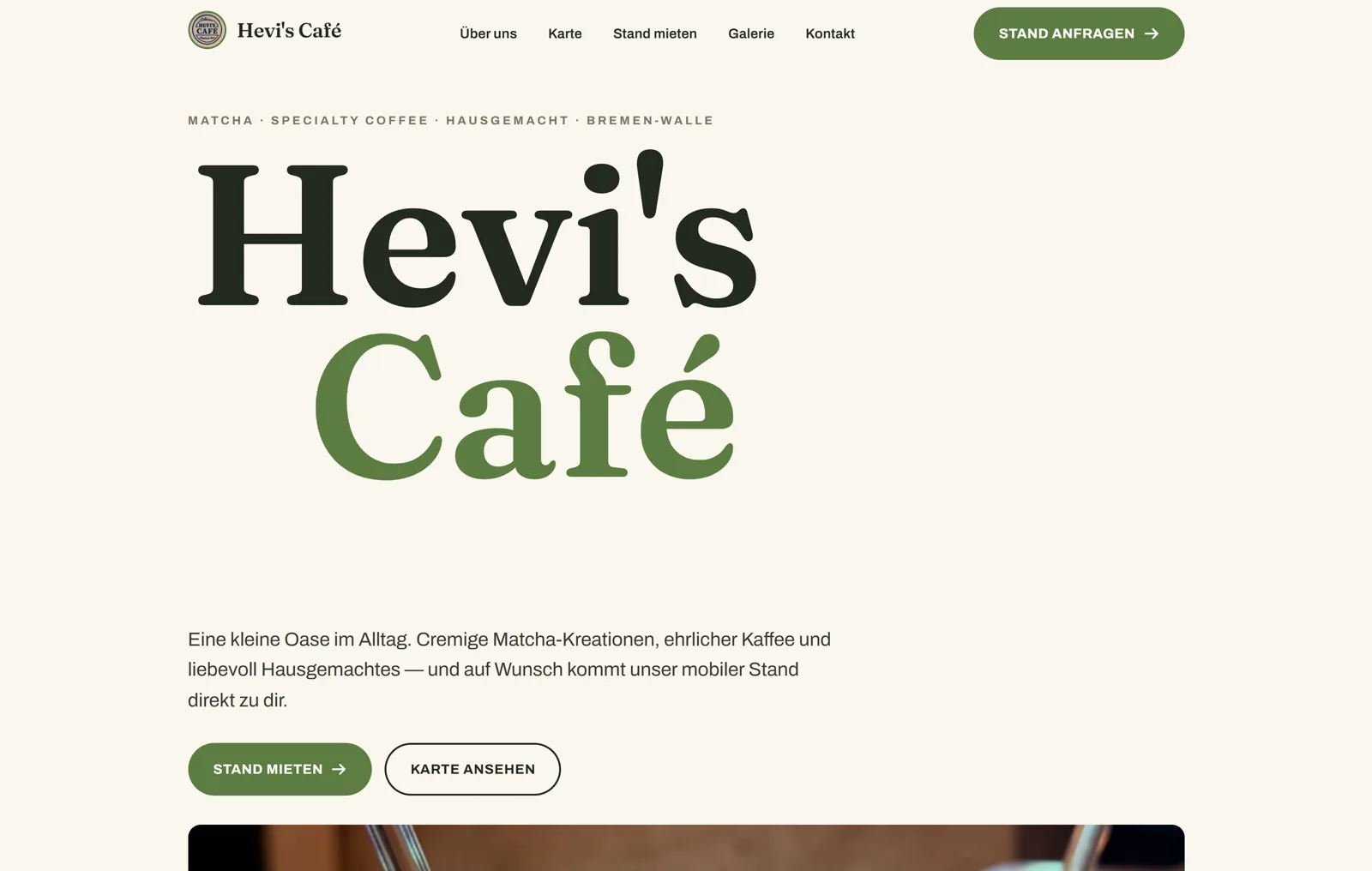 Hevi's Café Website